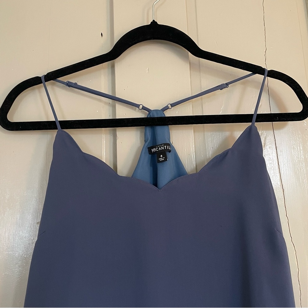 J. Crew Periwinkle Blue Camisole Top with Adjustable Straps Scalloped Neckline - Picture 7 of 13